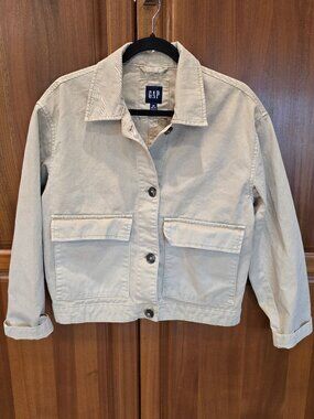 GAP tan denim jacket button down small